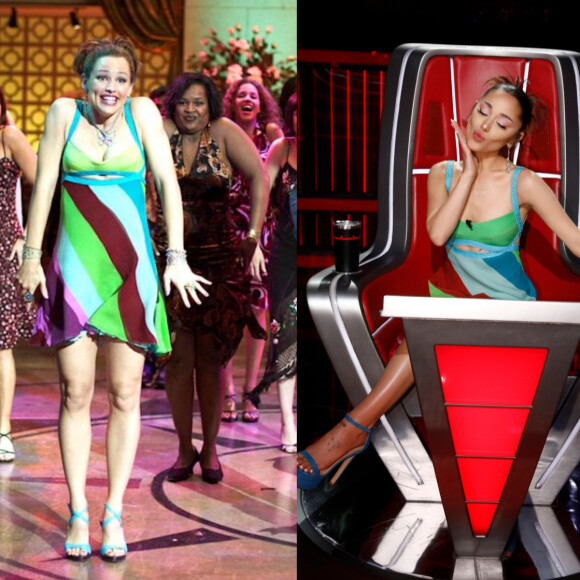 Ariana Grande usa vestido Versace e penteado do filme 'De Repente 30' em 'The Voice'. Fotos!