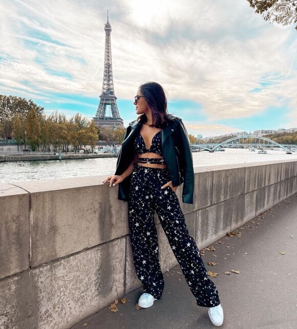 Bruna Biancardi já viajou para Paris, onde Neymar mora, mais de uma vez desde agosto