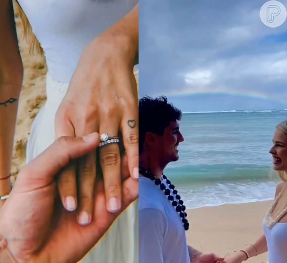 O casamento de Yasmin Brunet e Gabriel Medina aconteceu durante viagem ao Havaí