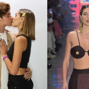 Marido de Sasha, João Figueiredo pira em desfile da modelo no SPFW