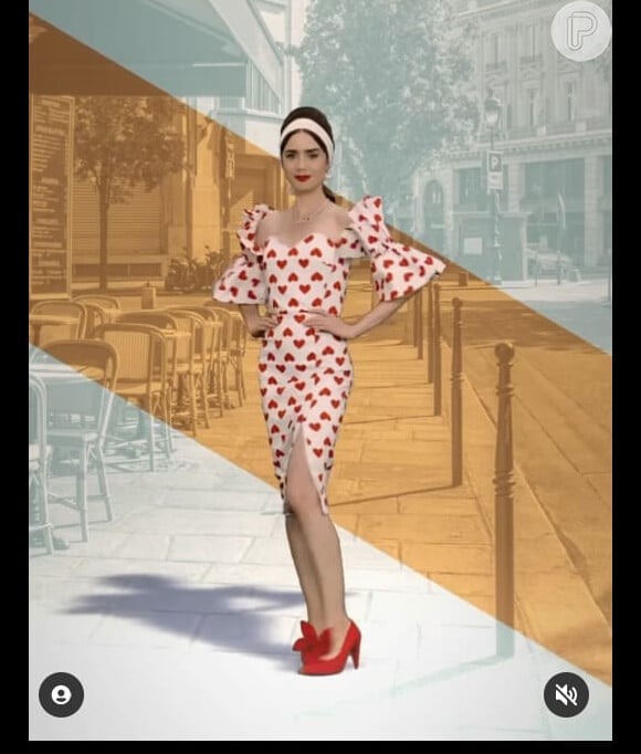Maquiagens marcantes, com batom vermelho, aparecem com destaque na série 'Emily em Paris'