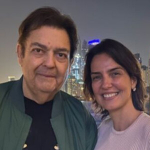 Faustão e Luciana Cardoso aparecem juntos em foto de viagem para Dubai, publicada por ela esta semana