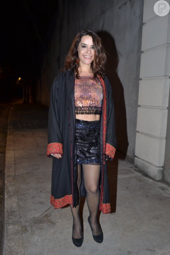 Lucélia Santos vai de barriga de fora à festa de Faustão após o 'Dança dos Famosos'