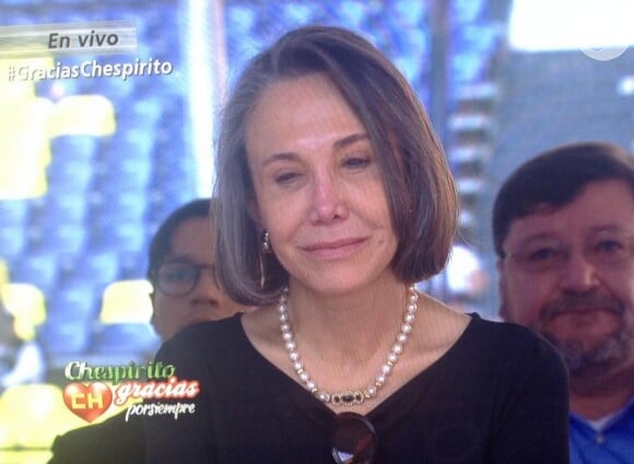 No velório de Roberto Gómez Bolaños, Florinda Meza se emocionou