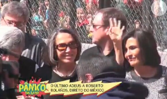 Florinda Meza acenou para fãs ao chegar ao estádio Azteca, na Cidade do México