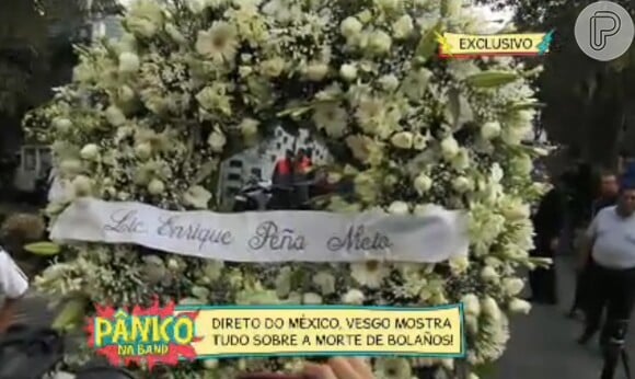 O presidente do México, Enrique Peña Nieto, enviou uma coroa de flores em homenagem a Roberto Gómez Bolaños