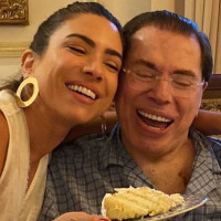 Look de Silvio Santos rouba a cena em foto de aniversário com filha Patricia Abravanel
