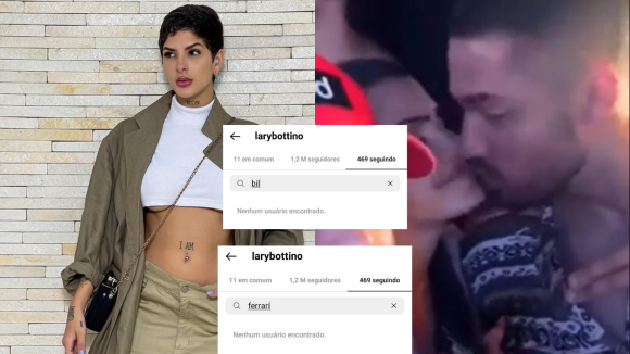 Romance de Bil Araújo e Marina Ferrari faz Lary Bottino deixar de seguir os dois na web