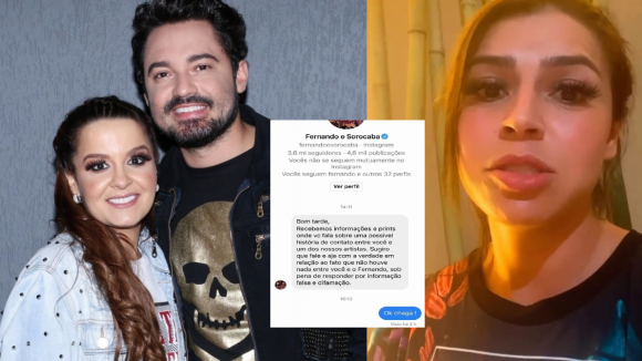 Fã apontada como pivô de separação de Fernando e Maiara revela ameaça da equipe do cantor