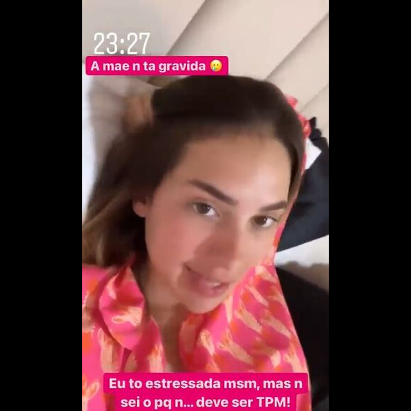 Virgínia Fonseca explicou que, apesar das suspeitas de estar grávida, todos os testes feitos deram negativo