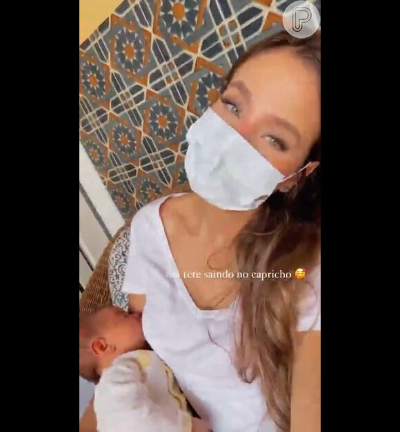 Biah Rodrigues tem mostrado os detalhes do dia a dia com as crianças nas redes sociais, incluindo os momentos que amamenta a filha caçula