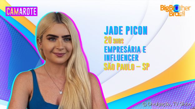 Jade Picon, de 20 anos, é influenciadora de mais de 20 milhões de seguidores e está confirmada no Camarote do 'BBB 22'