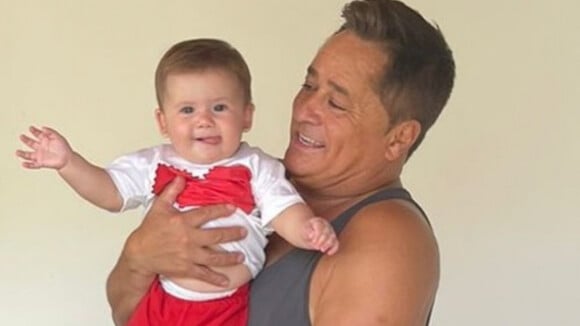 Filha de Virgínia Fonseca posa sorridente com avô Leonardo e web compara: 'Sua cara'