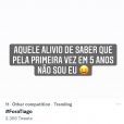   Tiago Leifert se disse aliviado após ver a hashtag #ForaTiago e descobrir que se tratava do Abravanel, do 'BBB 22', e não dele  