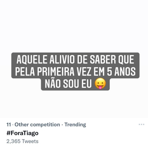 Tiago Leifert se disse aliviado após ver a hashtag #ForaTiago e descobrir que se tratava do Abravanel, do 'BBB 22', e não dele