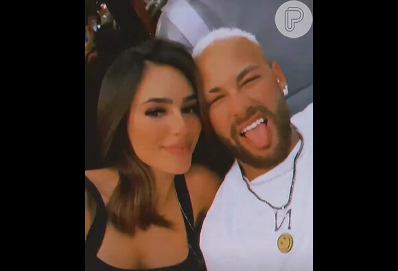 Bruna Biancadi também compartilhou um vídeo com momentos ao lado de Neymar