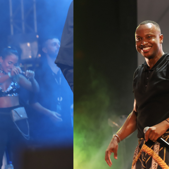 Show de Thiaguinho contou com a presença da nova namorada, Carol Peixinho