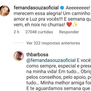 Fernanda Souza reage à foto de Thiaguinho e Carol Peixinho juntos e cantor também comenta. Veja!