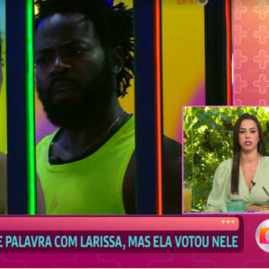 Larissa foi eliminada do 'BBB 22' e reagiu às últimas atitudes dos brothers na formação do Paredão, inclusive a própria, já que não cumpriu combinado com Douglas Silva