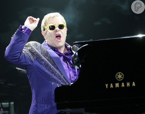 Elton John fez show no Brasil em fevereiro de 2014