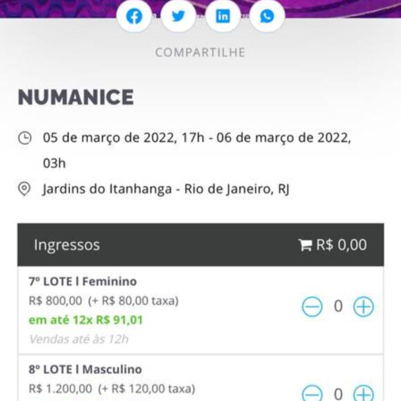 Ingressos do show de Ludmilla no Rio de Janeiro chegam a R$ 1,2 mil