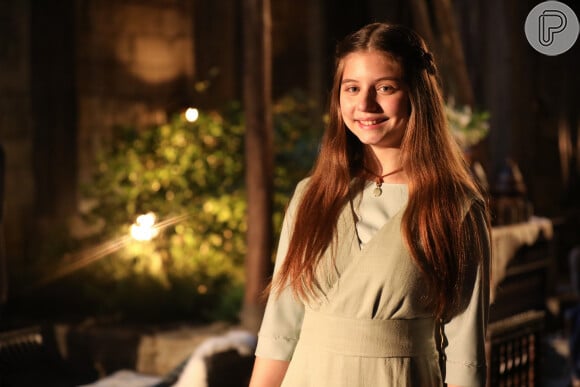 Na 4ª temporada da novela 'Reis', Mizpá (criança) é papel da atriz Melissa Nóbrega