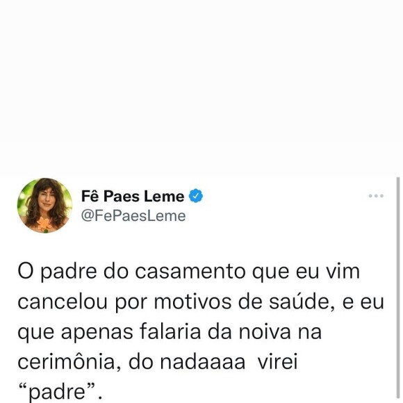 Fernanda Paes Leme foi responsável por celebrar o casamento