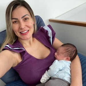 Segundo filho de Andressa Urach, Léon nasceu no dia 11 de fevereiro de 2022