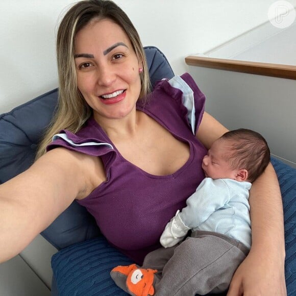 Segundo filho de Andressa Urach, Léon nasceu no dia 11 de fevereiro de 2022