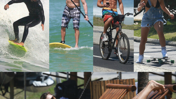 Veja o que os famosos fazem quando chega o verão! Surfe, stand up paddle...
