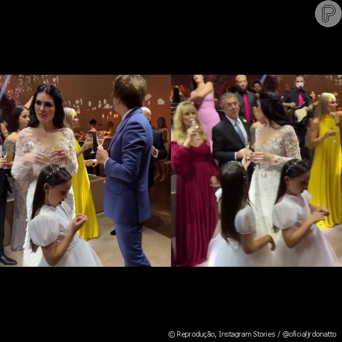 Casamento de Natália Guimarães e Leandro, do KLB, ficam ao lado das filhas gêmeas, de oito anos, durante a festa - Purepeople Casamento de Natália Guimarães e Leandro, do KLB, ficam ao lado das filhas gêmeas, de oito anos, durante a festa - Purepeople
