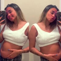 MC Loma, grávida de 4 meses do 1º filho, mostra barriga em vídeo: 'Resolveu aparecer'