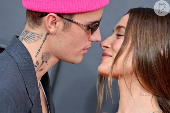 Grammy 2022: Justin Bieber e Hailey Bieber roubaram a cena no red carpet