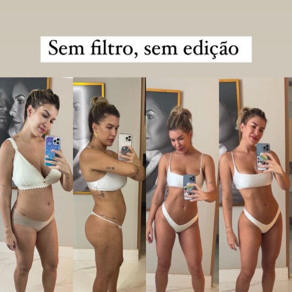 Lorena Improta fez um comparativo ao longo dos meses