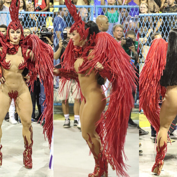 Paolla Oliveira brilha durante desfile da Grande Rio