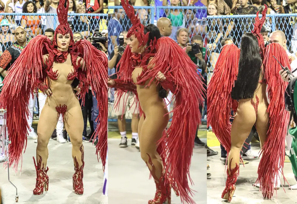 Paolla Oliveira brilha durante desfile da Grande Rio