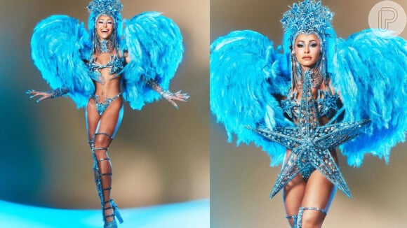 Look de Sabrina Sato com biquíni asa-delta valoriza corpo da artista no Carnaval. Fotos!