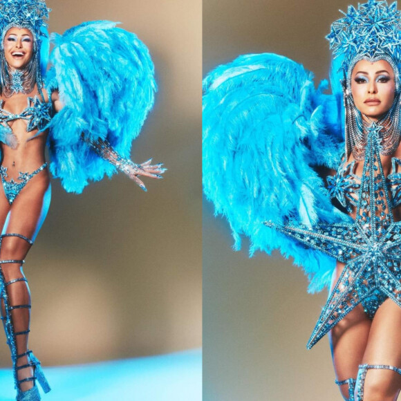 Look de Sabrina Sato com biquíni asa-delta valoriza corpo da artista no Carnaval. Fotos!