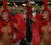 Paolla Oliveira brilhou na Sapucaí no Carnaval 2022 com uma fantasia vermelha poderosa