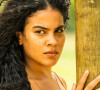 Muda (Bella Campos) quase é desmascarada por Juma (Alanis Guillen) na novela 'Pantanal'