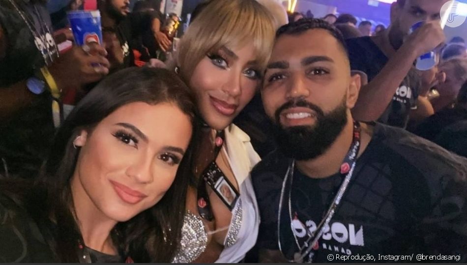 Foto de Gabigol e Rafaella Santos em camarote foi postada por Brenda, fotógrafa da influenciadora