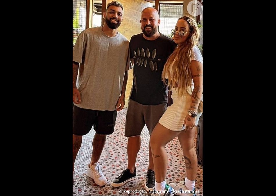 Maioria das fotos de Gabigol com Rafaella Santos tem sido postada por amigos do casal