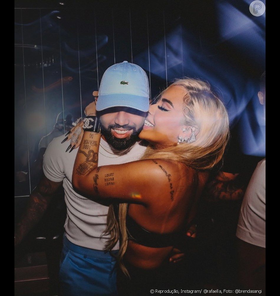 Gabigol e Rafaella Santos assumiram a volta do namoro no início de março