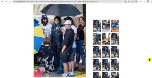 Nelas, Xolo Maridueña aparece com o traje oficial de Besouro Azul