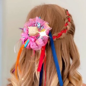 Angélica usou um acessório no cabelo bem típico de festa junina