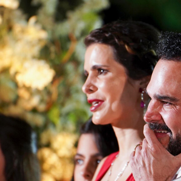 Luciano Camargo ficou emocionado no casamento do filho, Nathan Camargo