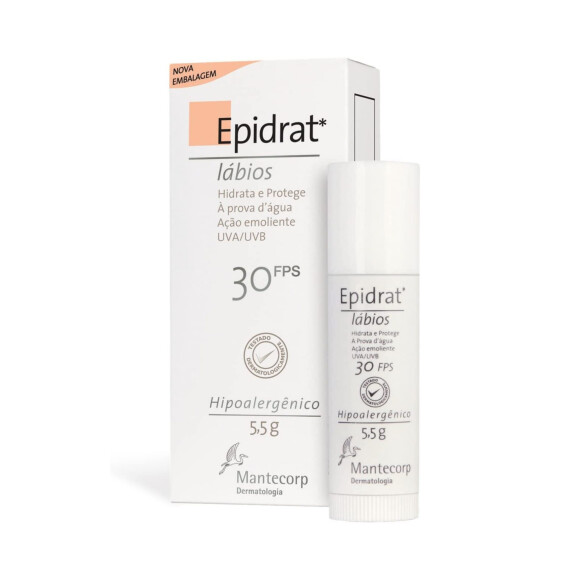 Para lábios bem cuidados e macios no Inverno, invista no Hidratante labial FPS 30, Epidrat


