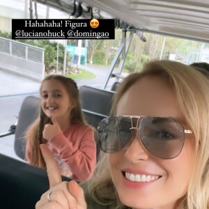 Angélica levou a filha Eva para os estúdios Globo neste domingo, 3 de julho de 2022