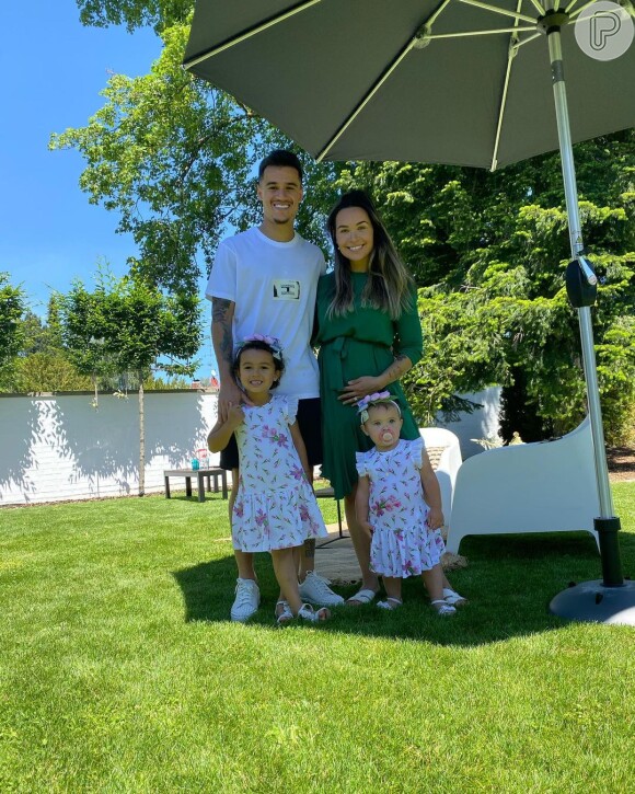 Juntos, Philippe Coutinho e Ainê também são pais de Maria e Esmeralda