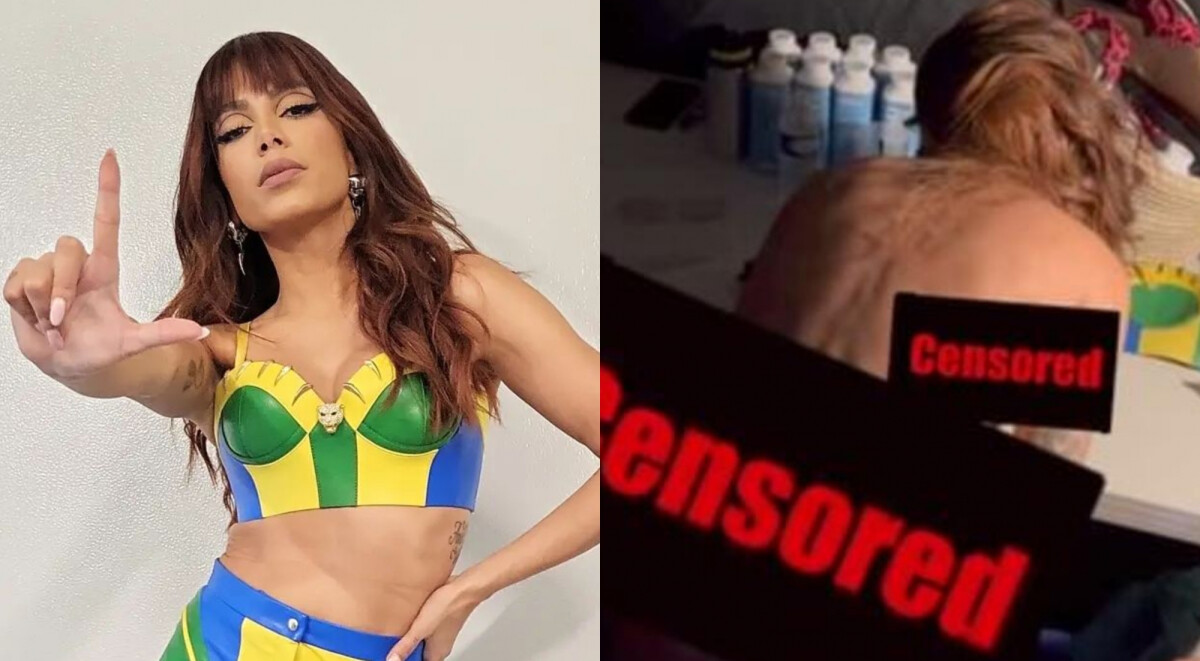 Anitta trocando de roupa